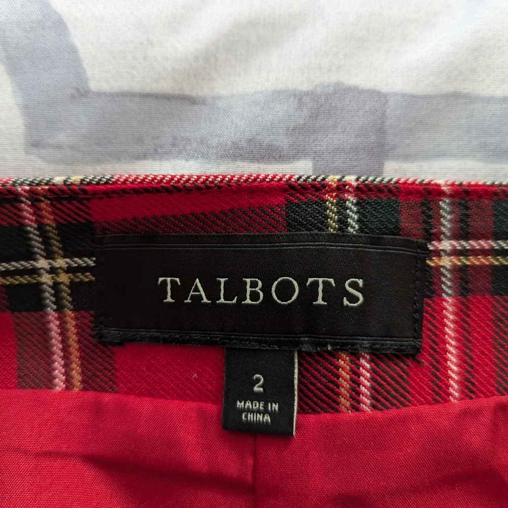 Talbots Plaid Skirt Size 2 - Picture 3 of 5
